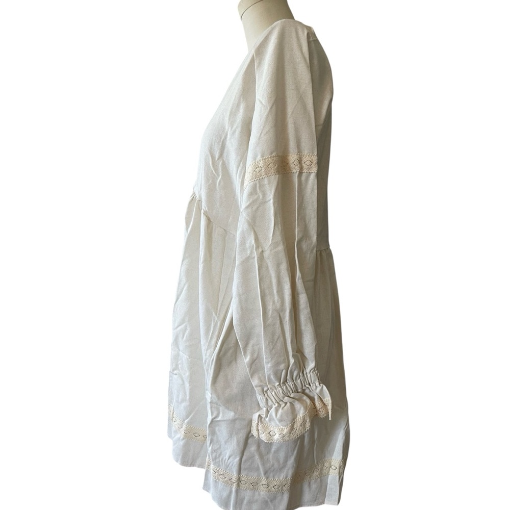 🎉HP! ONE LEFT! ❤️ Babydoll Long Sleeve Boho Swing Dress - Picture 4 of 6